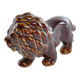 Mid-Century Modern Chinese Brown Glazed Lion Figurine