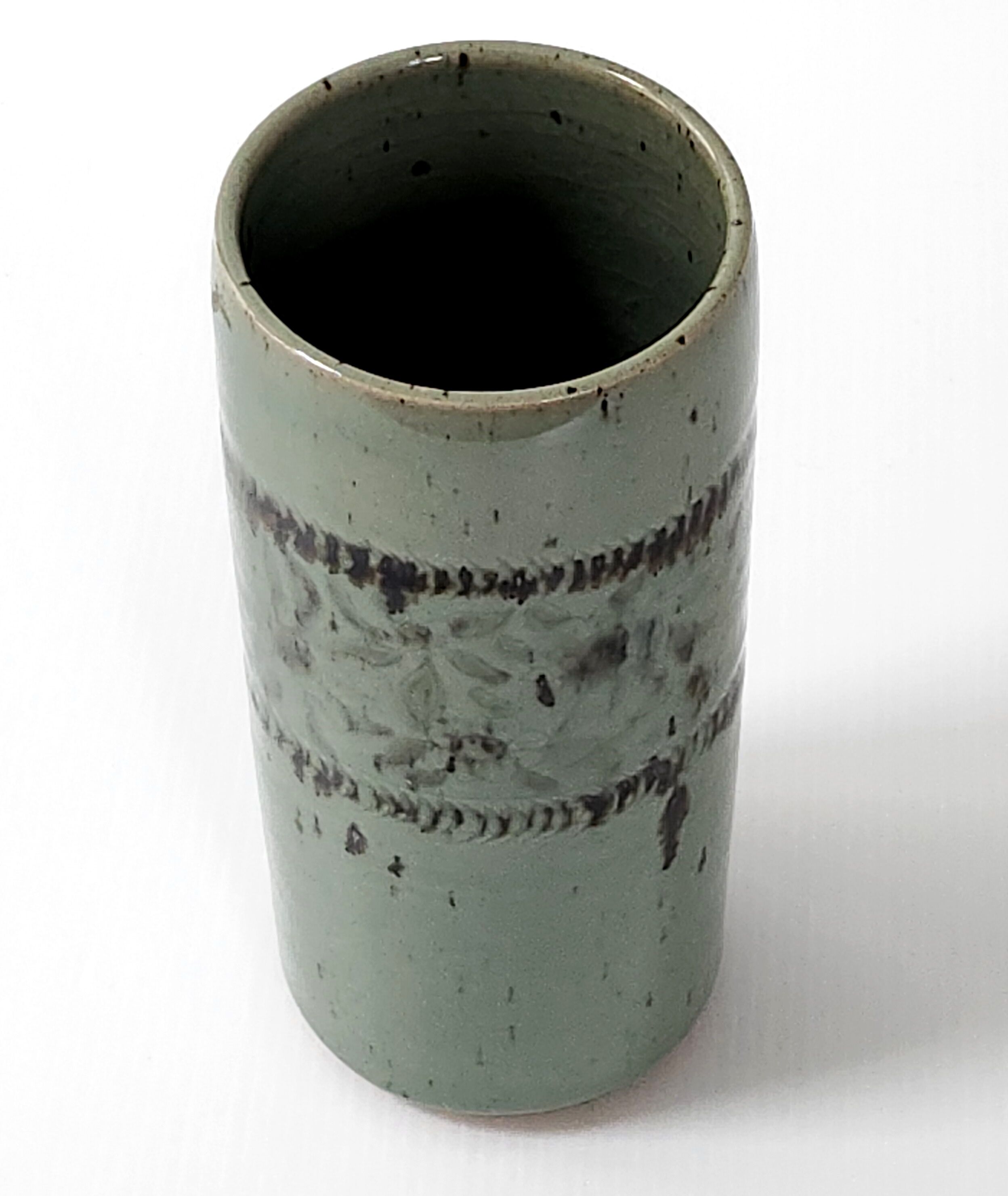 Vase rouleau vintage 1970 céramique