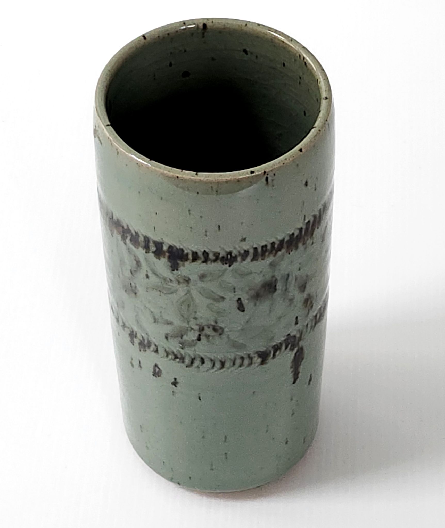 Vase rouleau vintage 1970 céramique