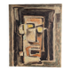 Cubist expressionist portrait in oil by Calvo Carrión 1970s