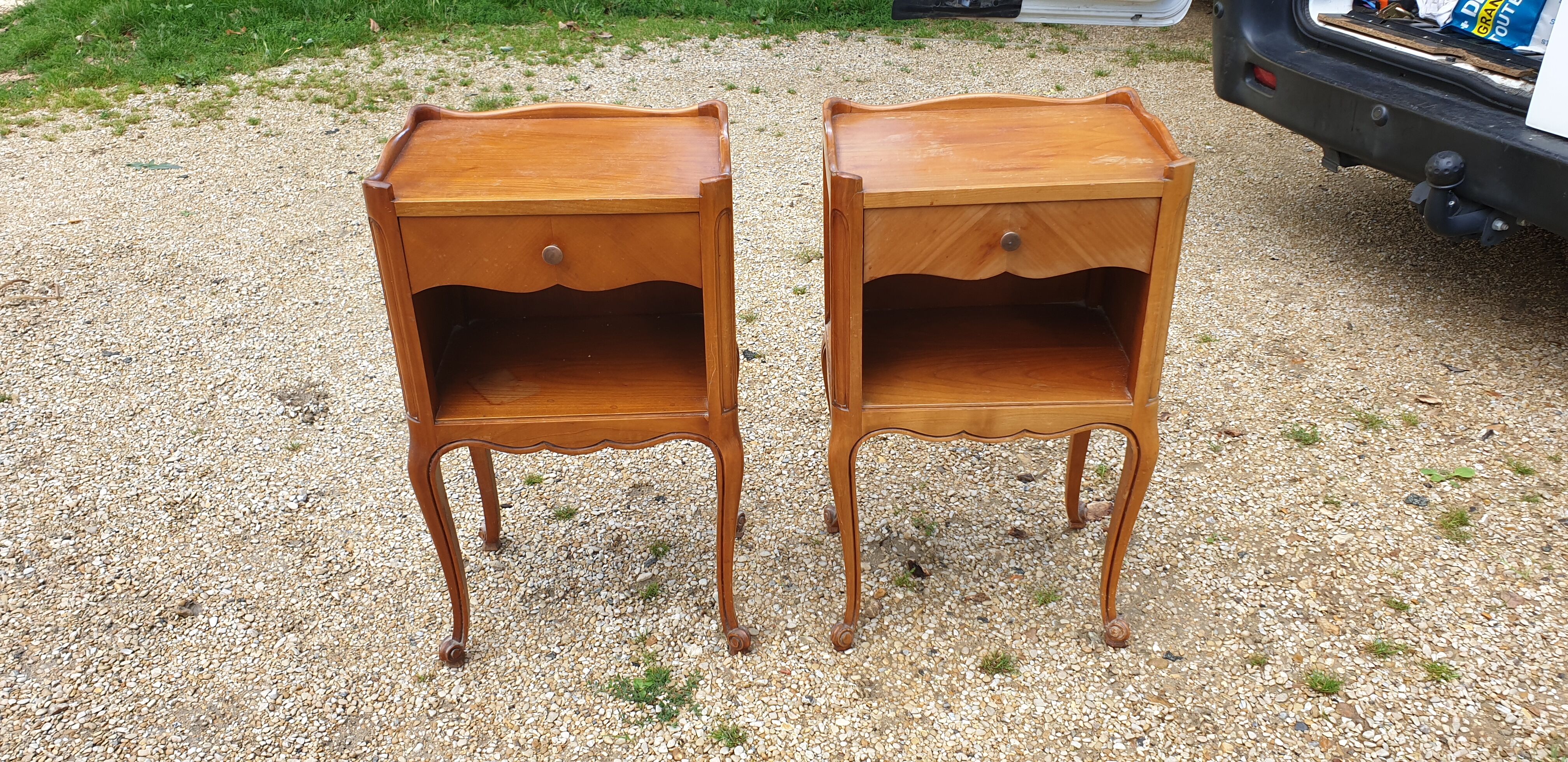 Pair of bedside table Louis XV
