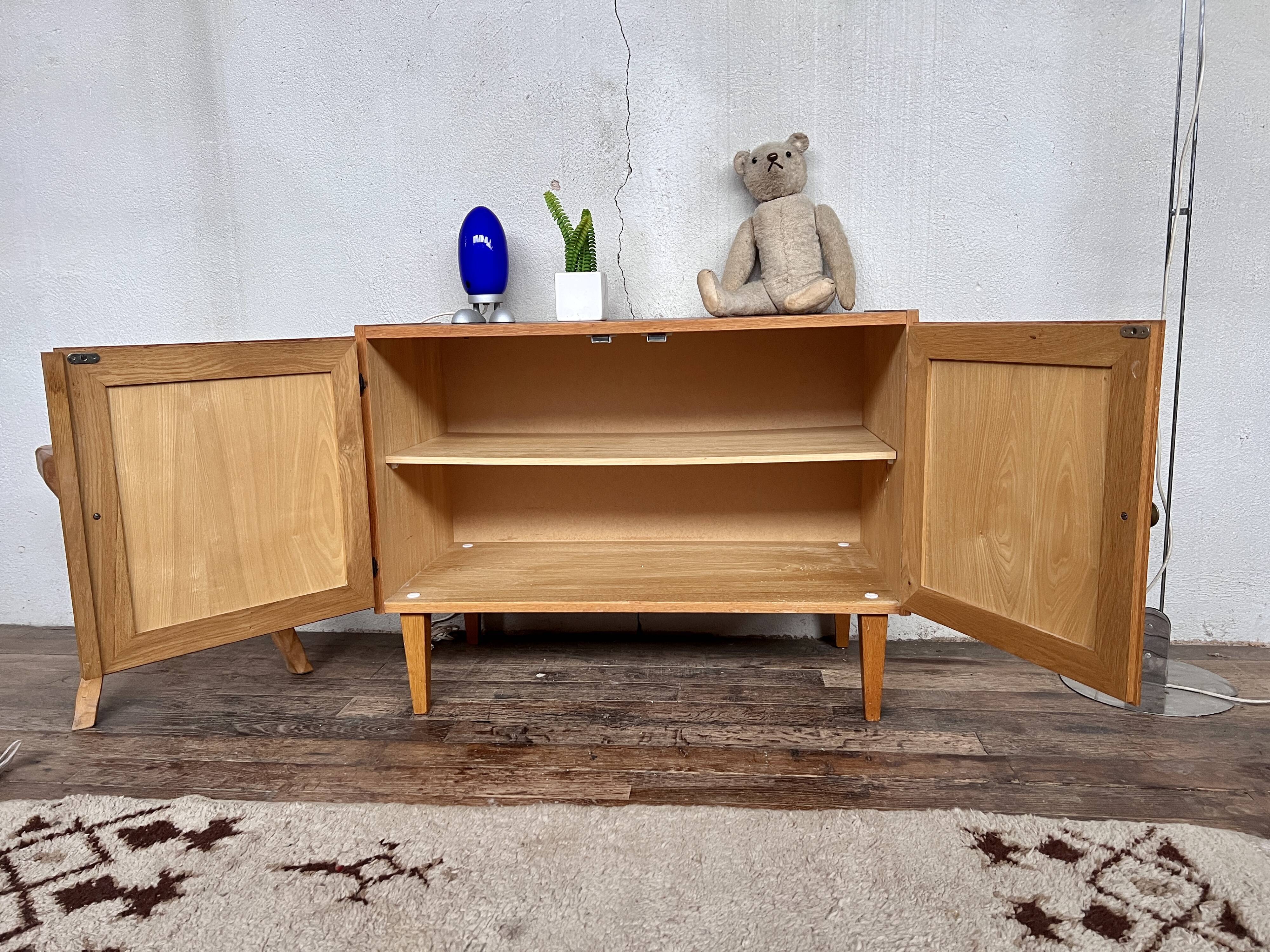 Vintage sideboard in light oak 1960