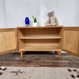 Vintage sideboard in light oak 1960