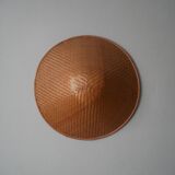 Antique braided conical hat handcrafted traditional vintage Asian crafts