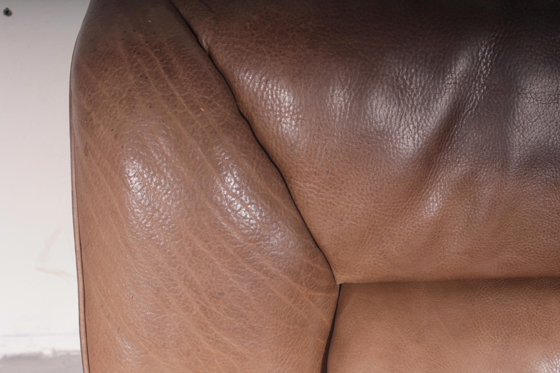 Canapé DS43 en cuir de De Sede Suisse 1980s