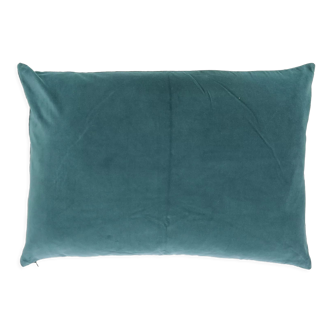 Velvet cushion 75x50cm duck blue color