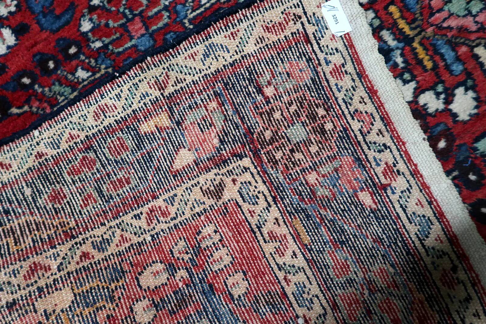 Couloir persan antique Hamadan fait main 3,5' x 9,9' années 1920 - 1C1211