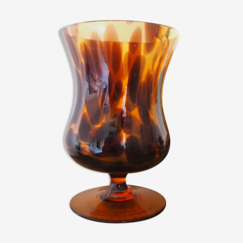 Amber vase on foot 70