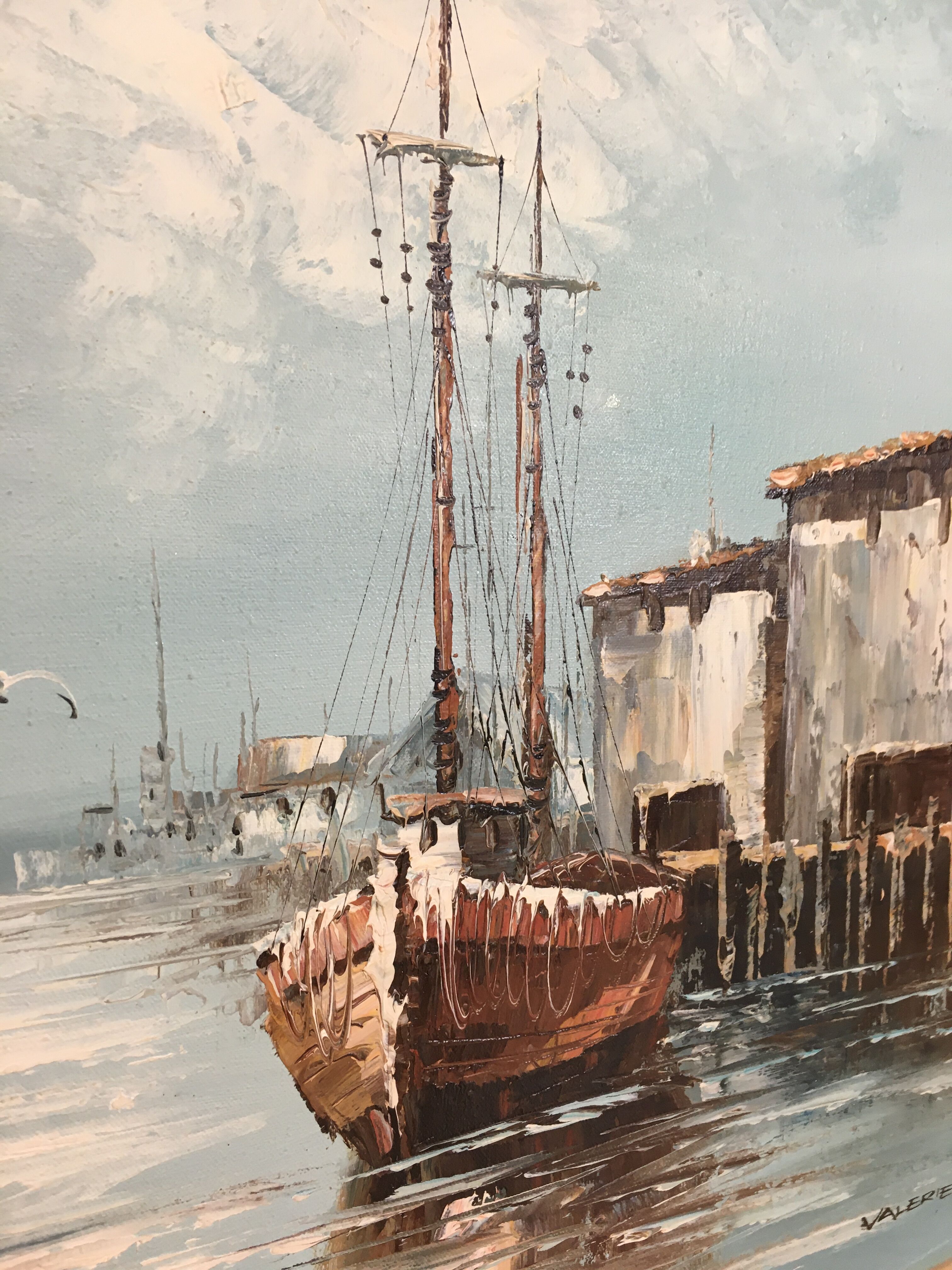 Marine painting 60.5 x 90 x 20 cm