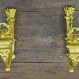 Pair of gilded bronze blaze