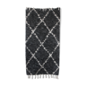 Reversible handmade carpet - Very dark grey - 65 x 120 cm