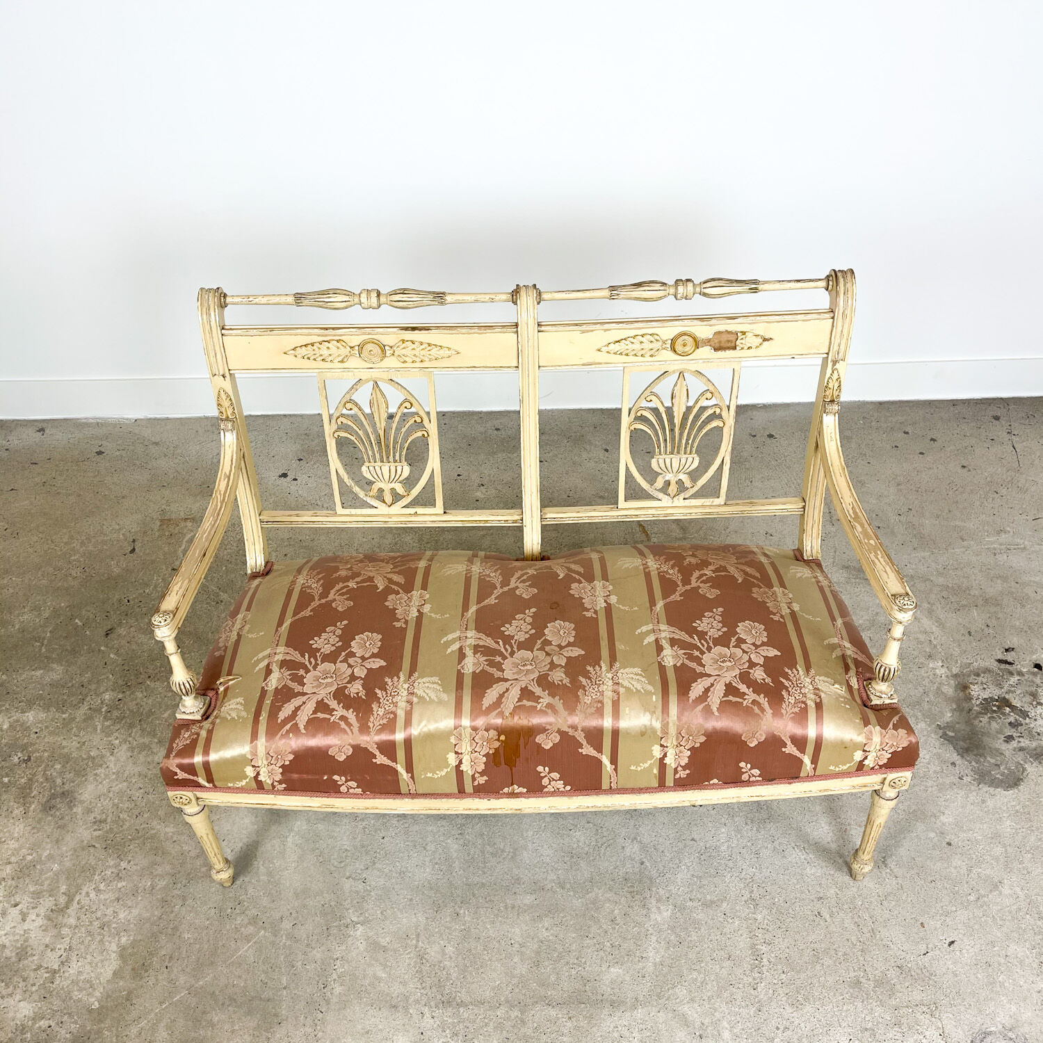 Antique french louis XVI style two seater sofa