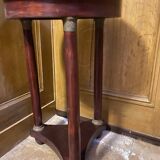 Empire accccajou pedestal table, marble top