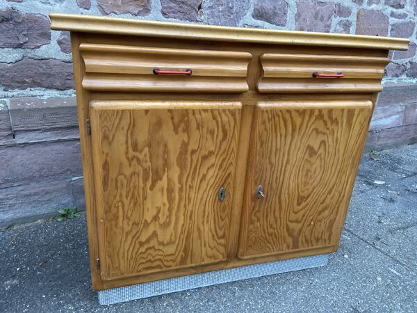 Buffet bas mado en pitchpin vintage 1950