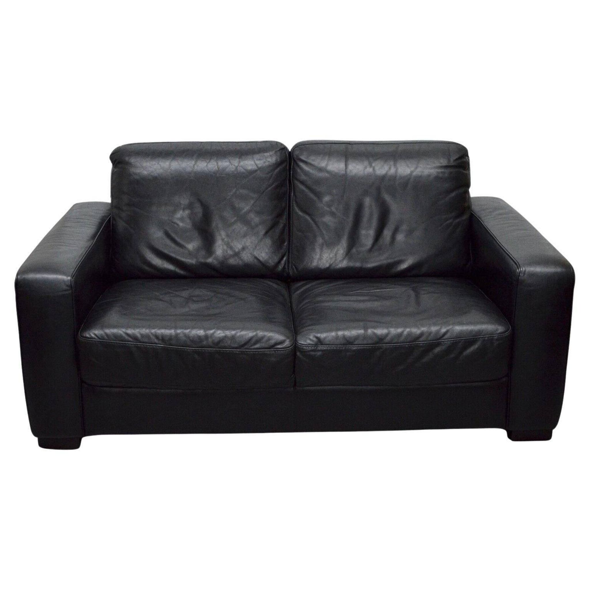 Canapé 2 places en cuir Natuzzi avec fauteuil