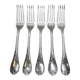 Set of 5 silver-plated forks from Christofle, Marly