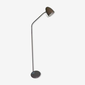 FLOOR lamp design COREP, lacquered steel taupe color, reclining