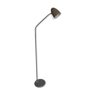 FLOOR lamp design COREP, lacquered steel taupe color, reclining