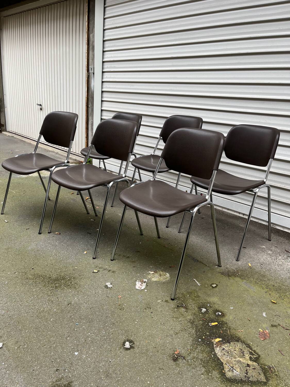Set of 6 vintage chairs by Helmut Starke, Multi-Set model