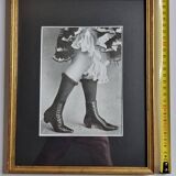 Original photogravure on glossy paper, Model in stockings and shoes 1900