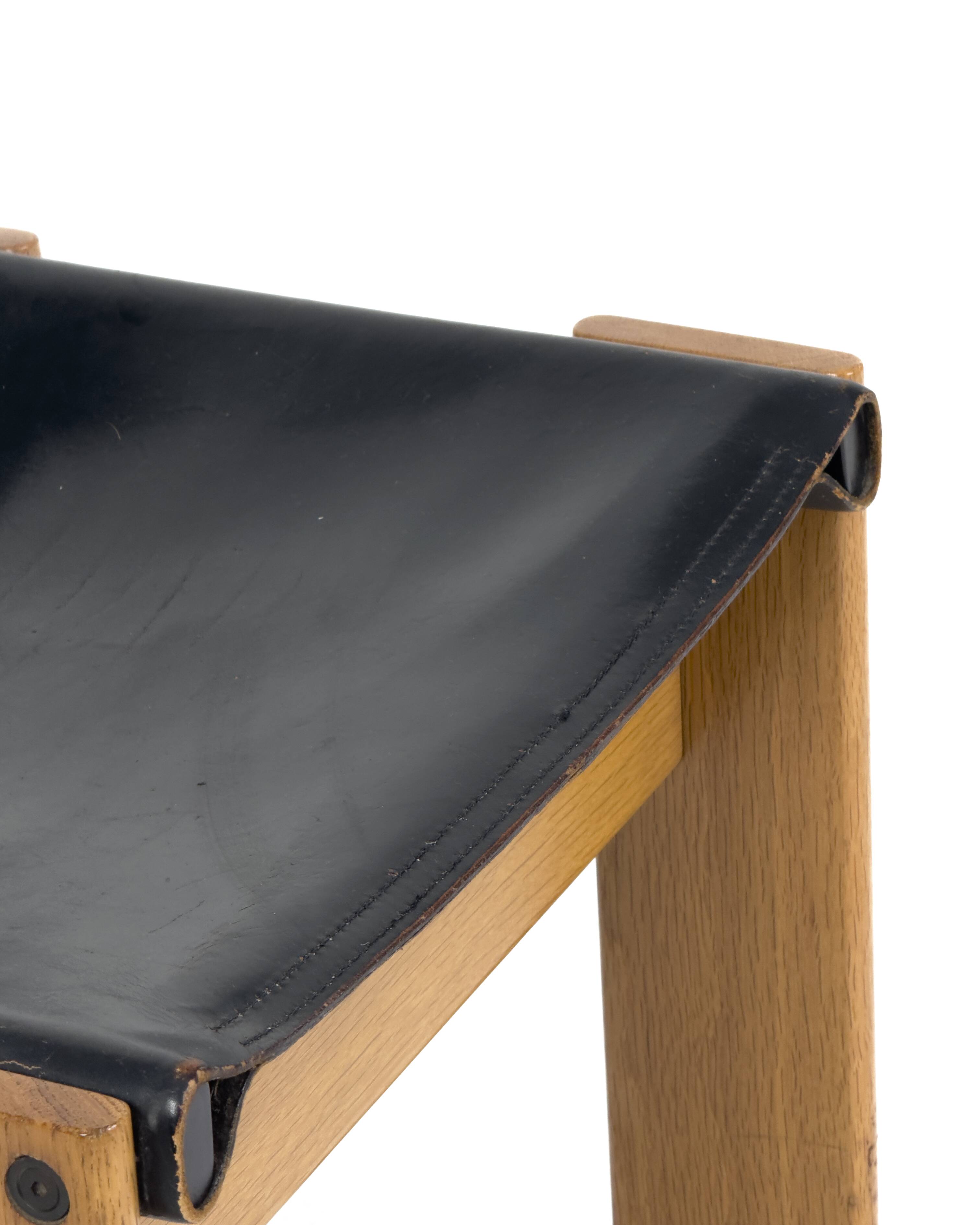 Set of 4 Monk dining chairs by Afra & Tobia Scarpa for Molteni, 1970s