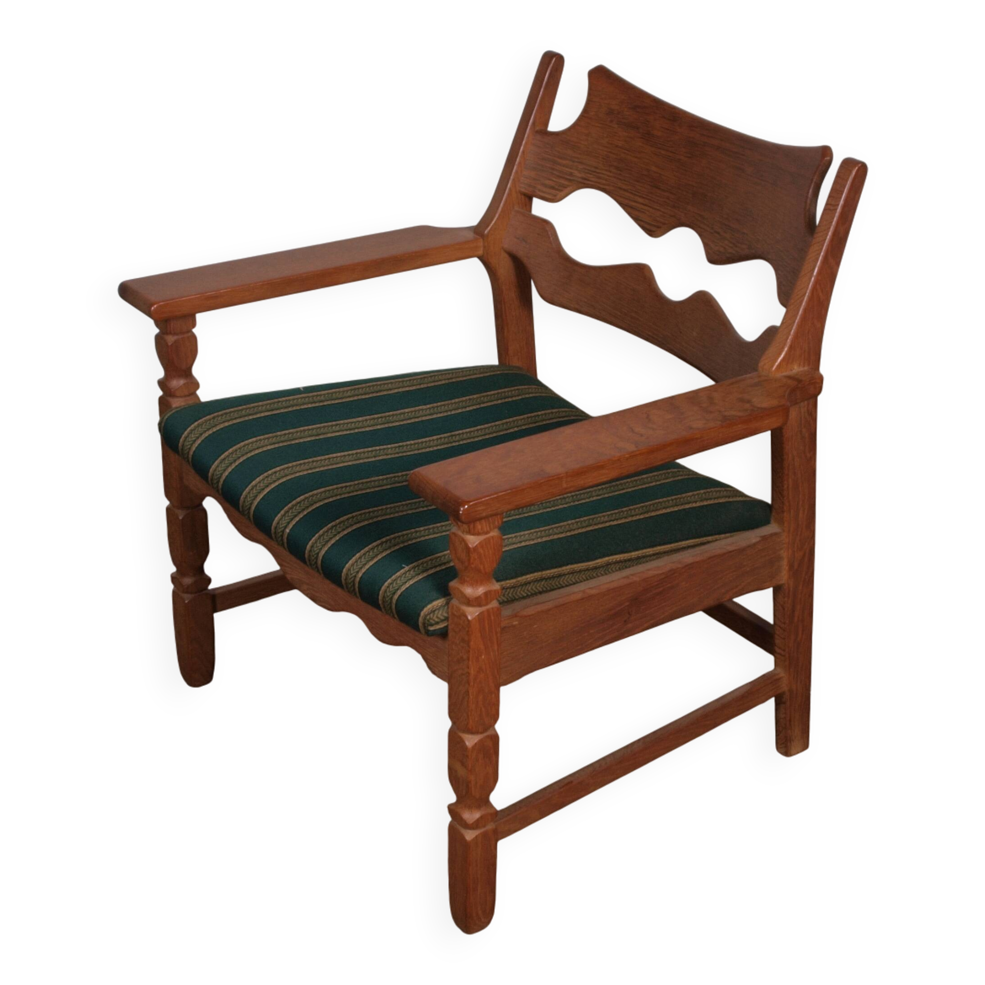 Razorblade Danish Brutalist Lounge Chair Henning Kjærnulf, 1960s Danish