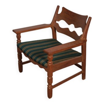 Razorblade Danish Brutalist Lounge Chair Henning Kjærnulf, 1960s Danish