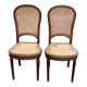 2 caned Louis XVI chairs from the 19th century