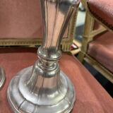 Pair of metal candlesticks