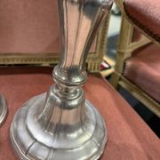 Pair of metal candlesticks