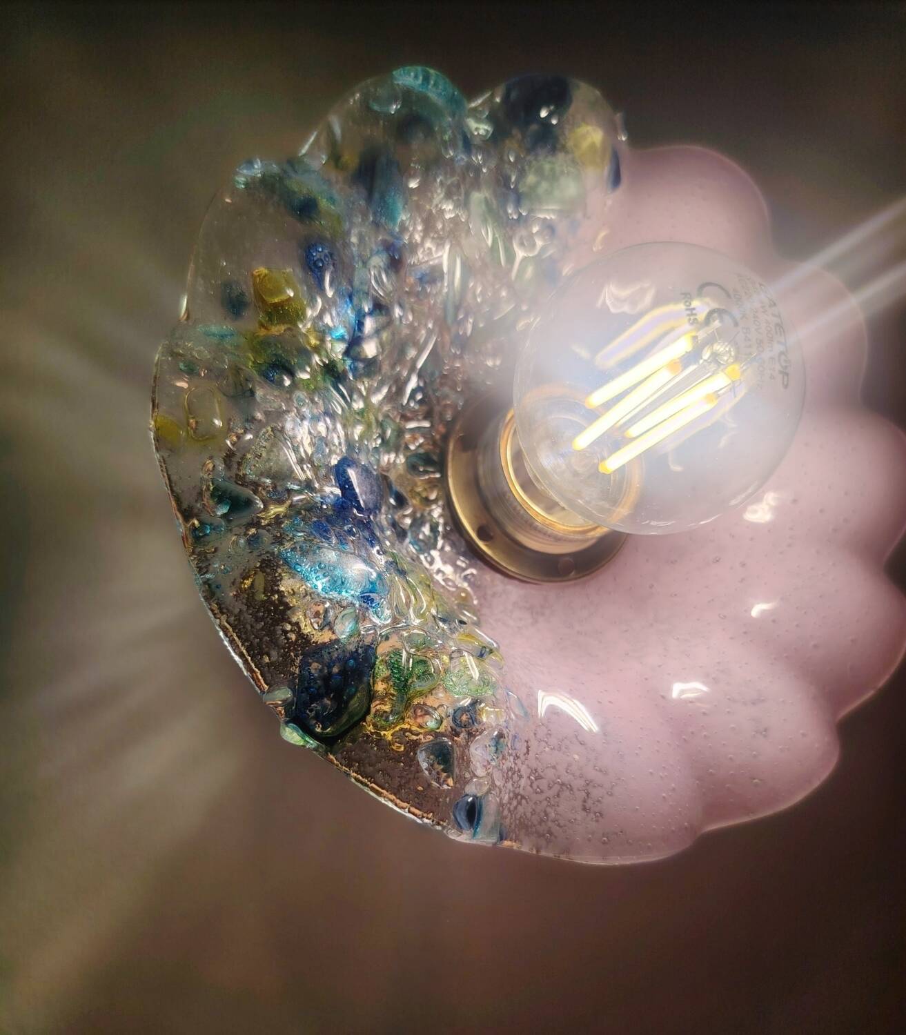 Murano flower wall light