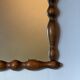 Antique turned wood mirror, handcrafted, country decor