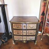 Small St Louis XIV curved chest of drawers Maison Jansen