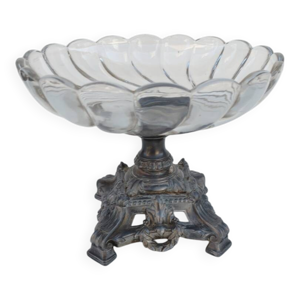 Coupe en cristal et régule,
