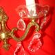 applique bronze et cristal à 2 bras de lumière