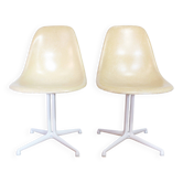 Paire de chaises EAMES La Fonda fibre de verre 1970