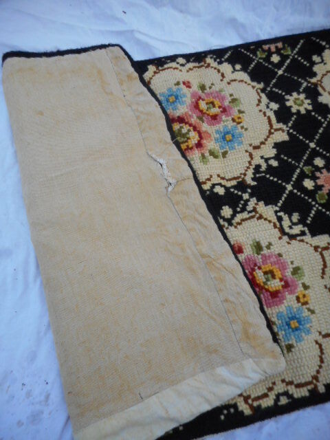 Carpet wool flowers 1940'70x140cm