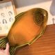 Large vintage fish platter in Vallauris earthenware, 1960s/70s, orange.