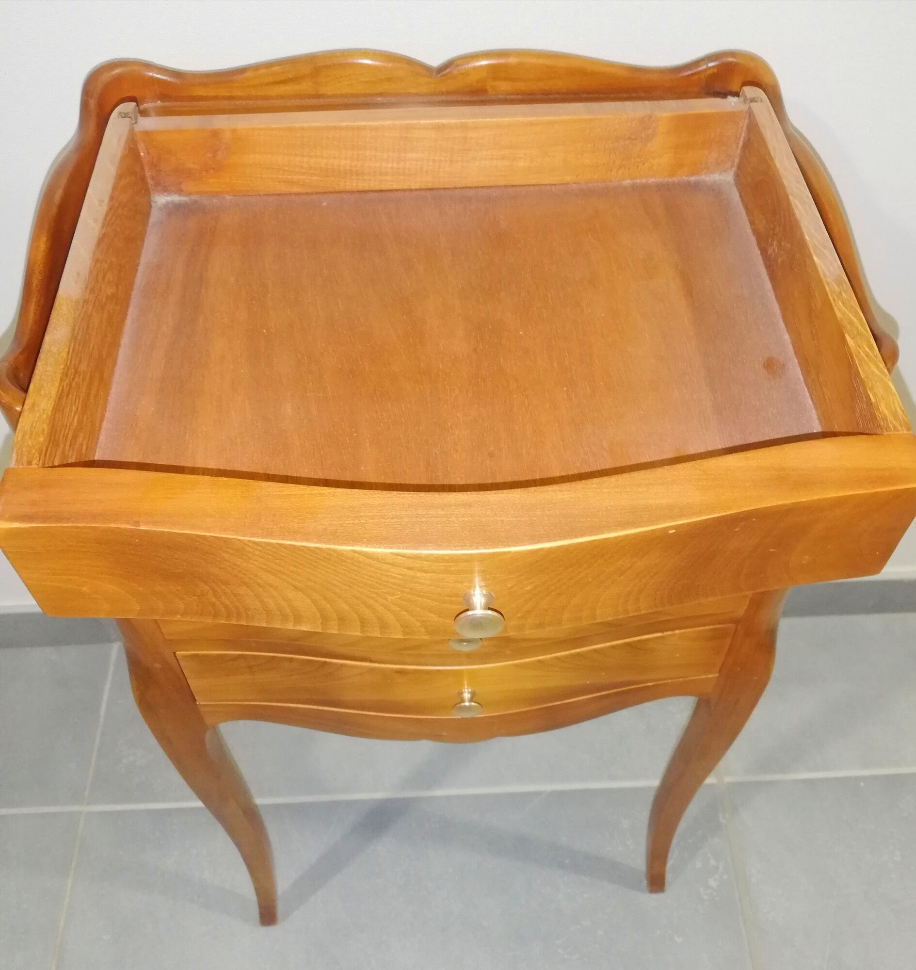 Pair of bedside three drawers Louis XV style