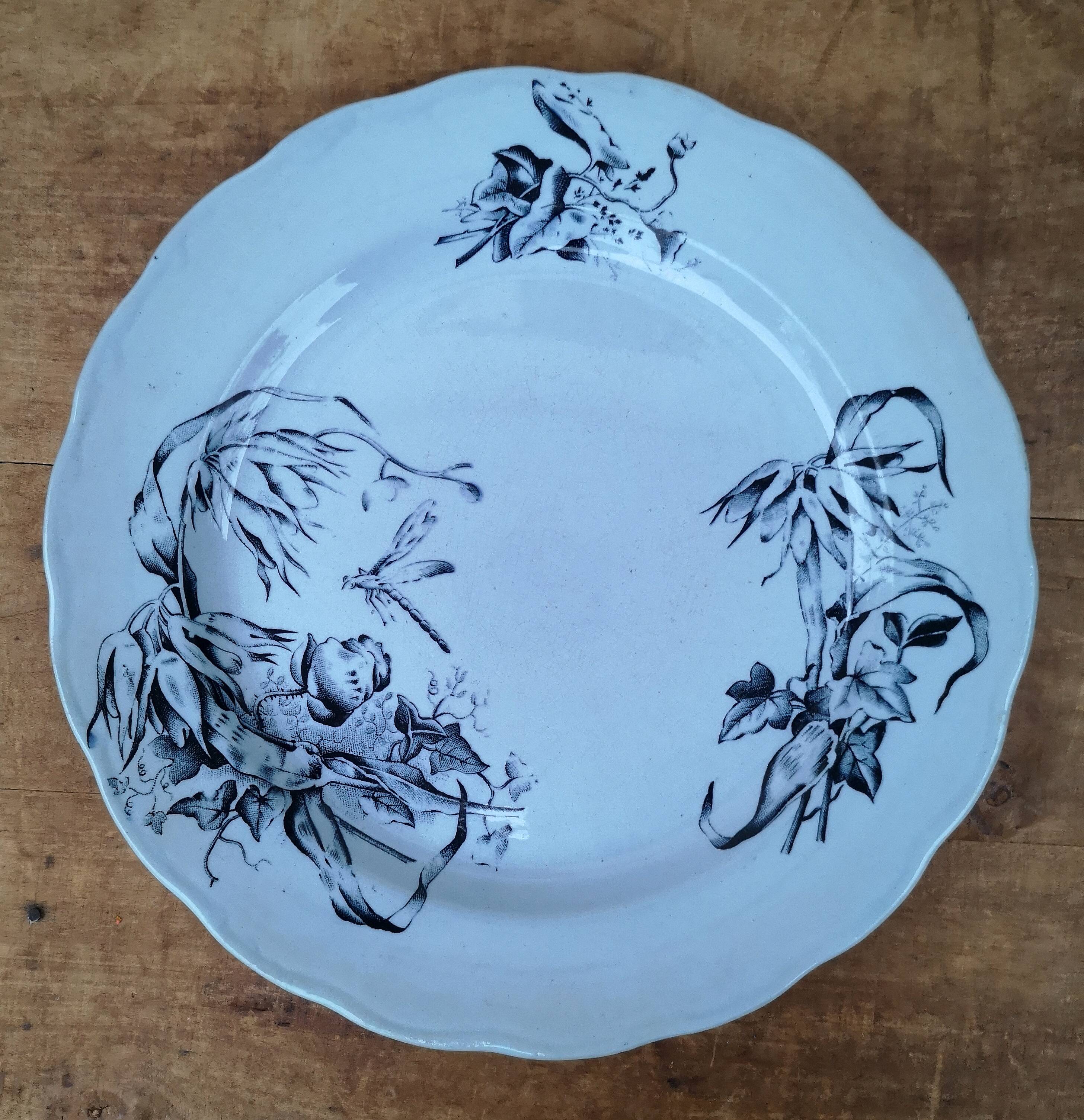 Very rare old ironstone plate