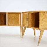 1960s pair of italian bedside tables in high gloss finish