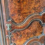 Ancien Portemanteau en Noyer massif et loupe de noyer du 19ème siècle