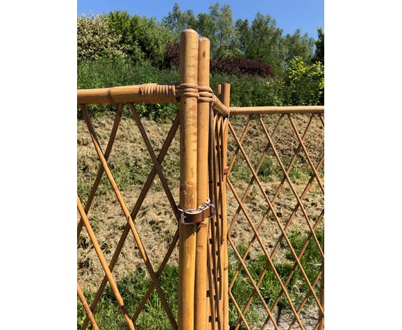 Vintage rattan screen