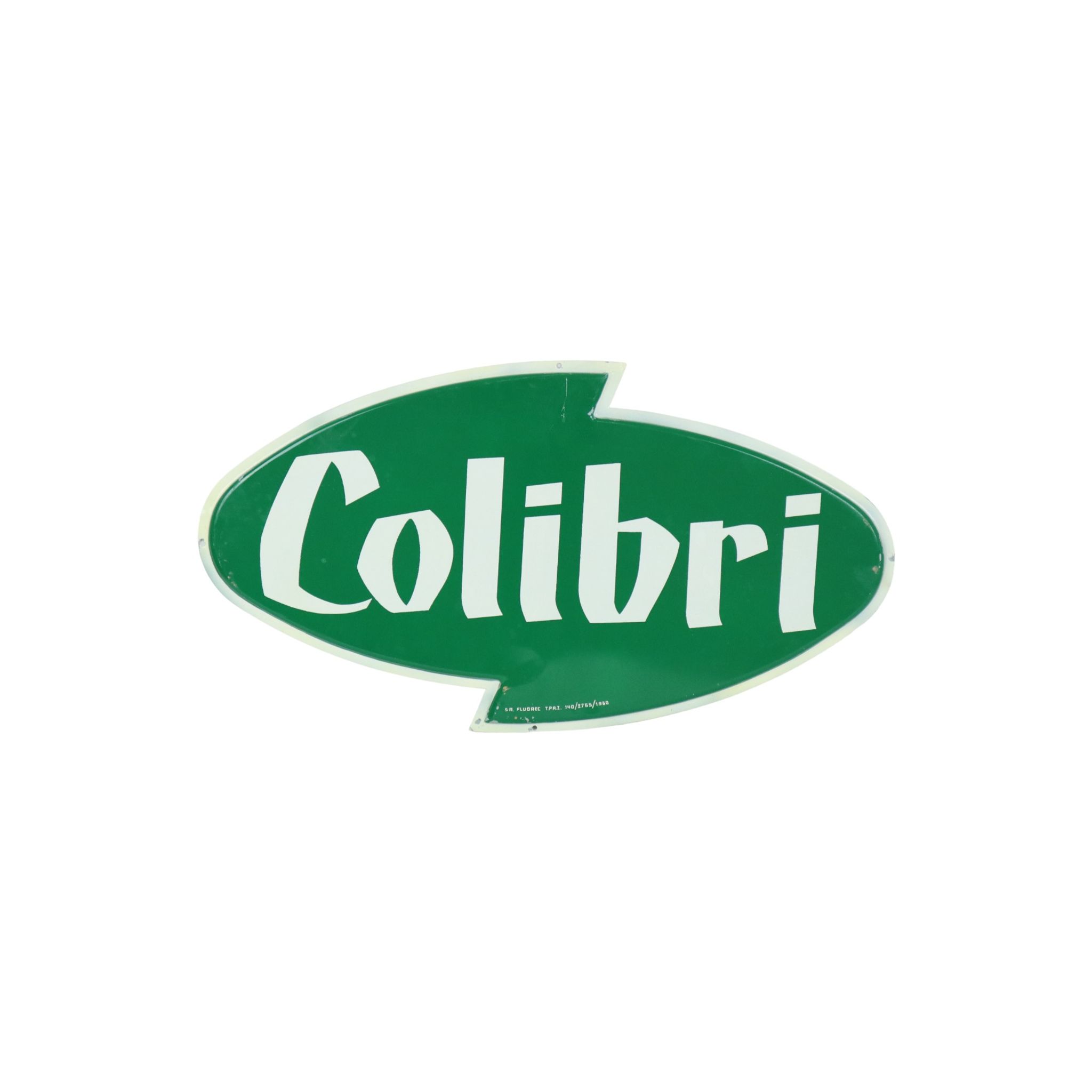 Vintage green advertising sign colibri soft drink advertising sa fluorec 1960