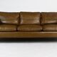 1970s brown leather sofa by Vejen Polstermøbelfabrik