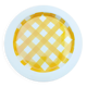 Round plate Sarreguemines yellow tiles