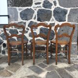Set of 5 canned bistro chairs