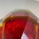 Murano glass sommerso diamond bowl ashtray element by flavio poli, italy, 1970s