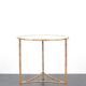 Vintage table / side table in gold metal with a mirrored top.
