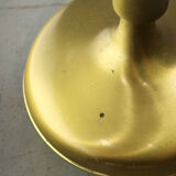 Lampe de table italienne en laiton et en verre opalin